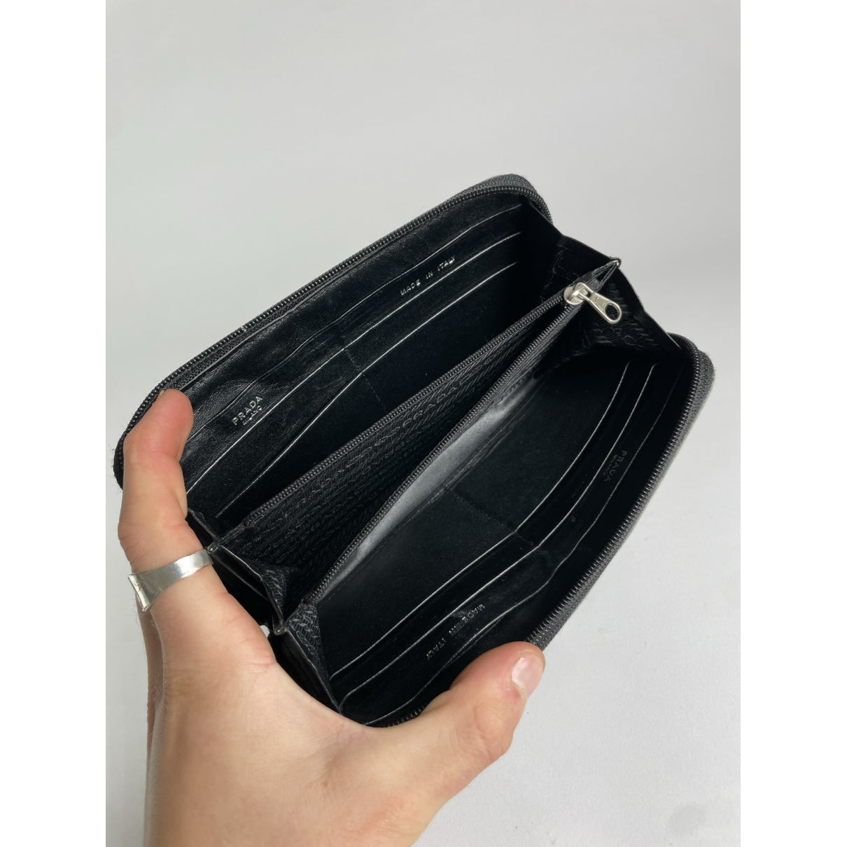 Prada Black Cotton Wallet image 3