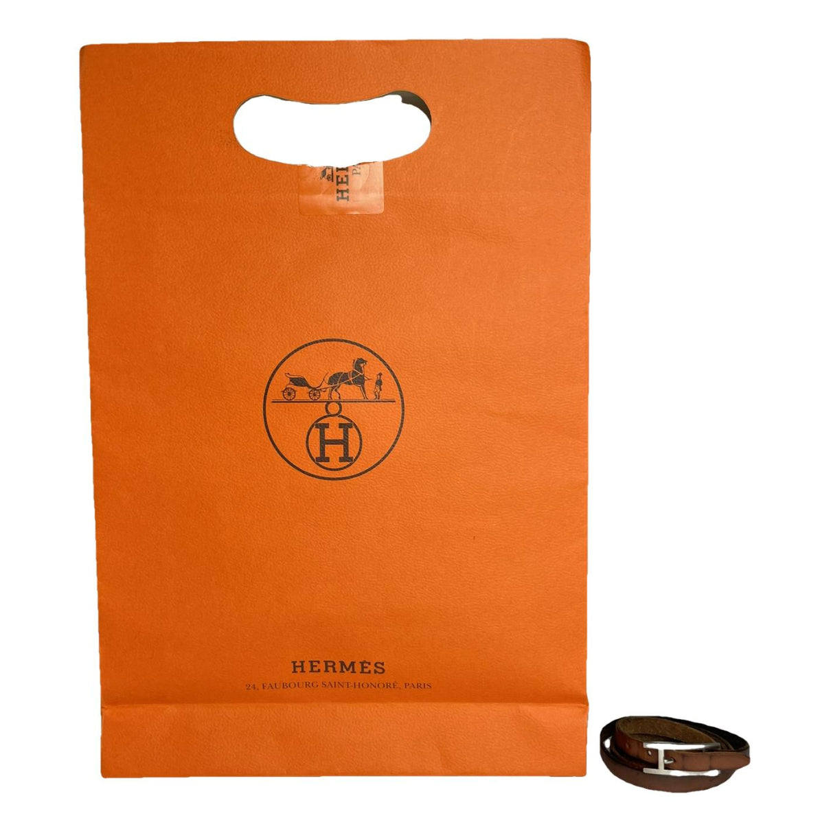 Hermès Behapi Brown Leather Bracelet image 1