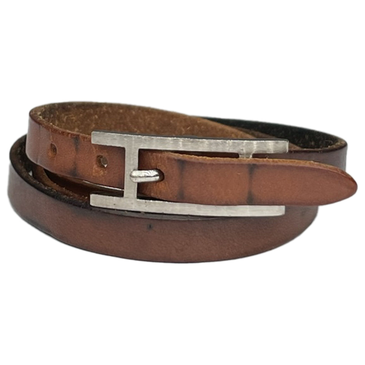 Hermès Behapi Brown Leather Bracelet image 2