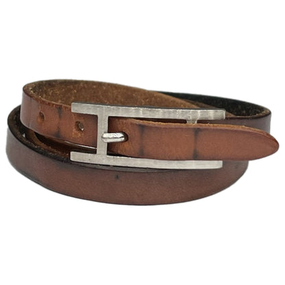Hermès Behapi Brown Leather Bracelet image 2