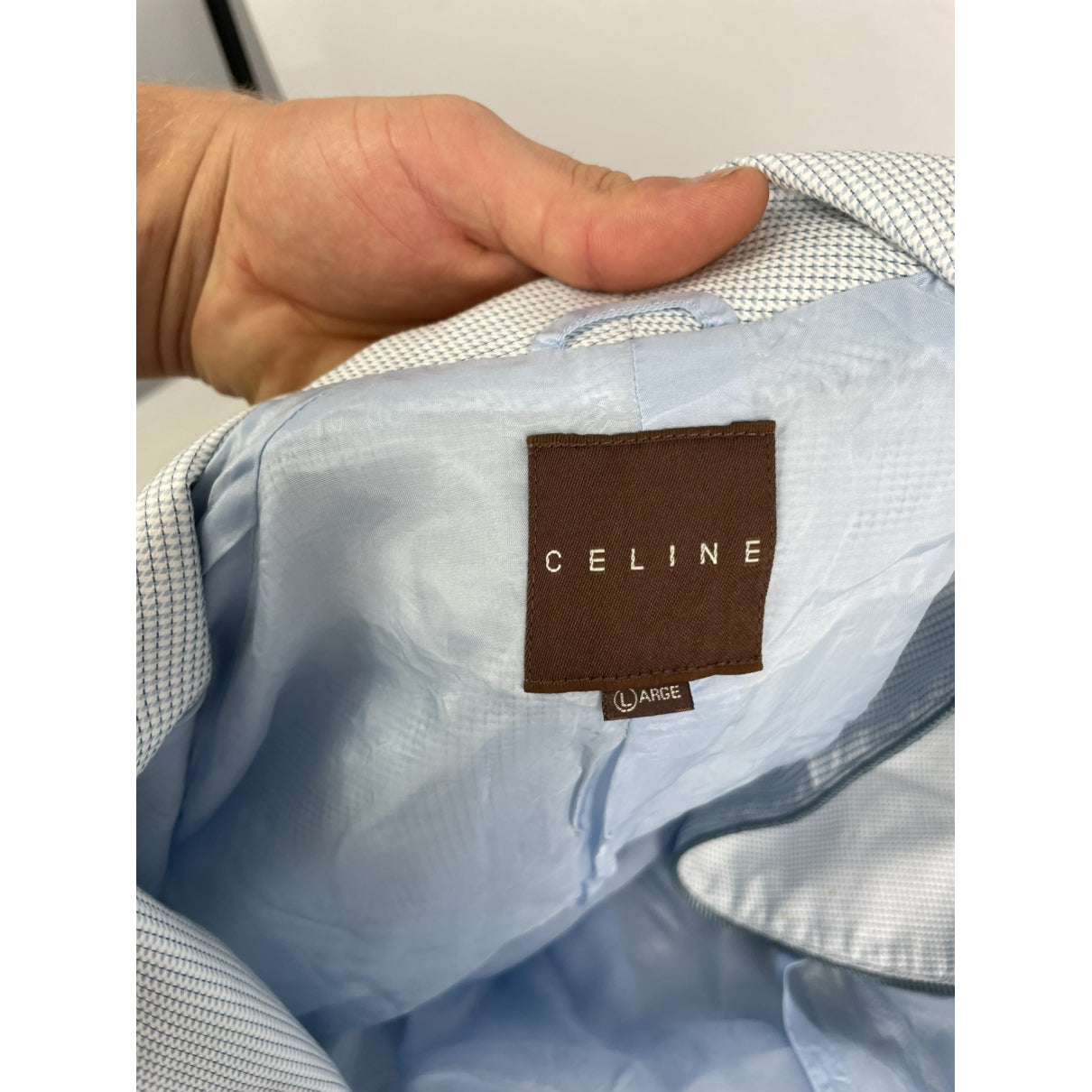 Celine Turquoise Silk Trench Coat image 5