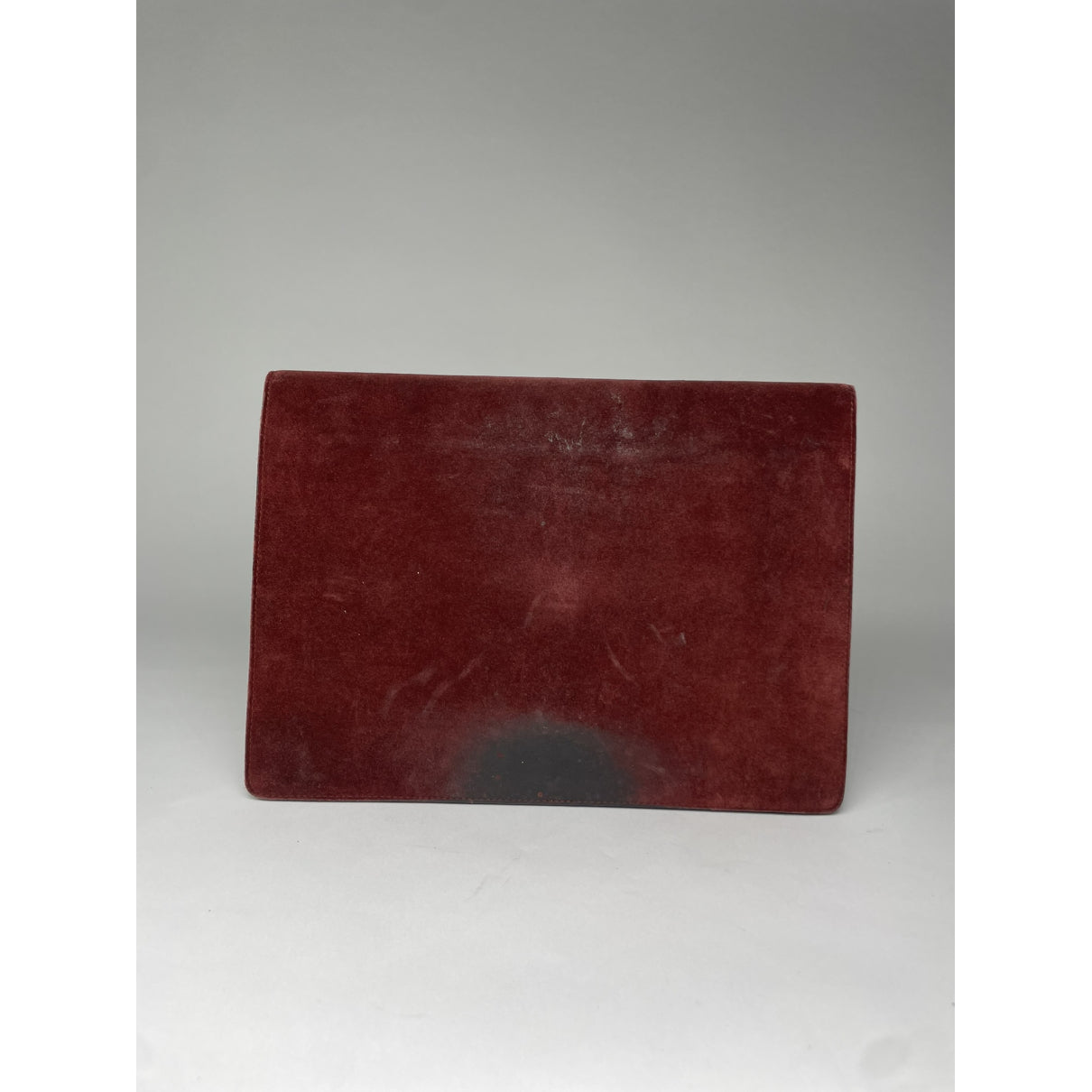 Cartier Burgundy Leather Clutch Bag image 2