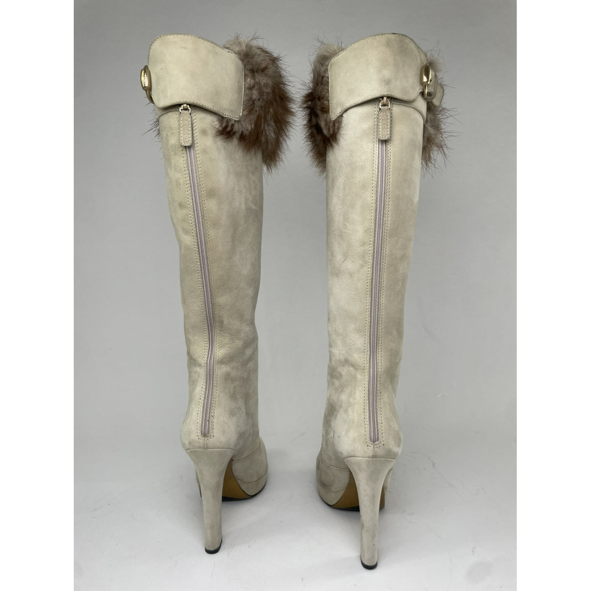 Gucci Silver Leather Boot image 2