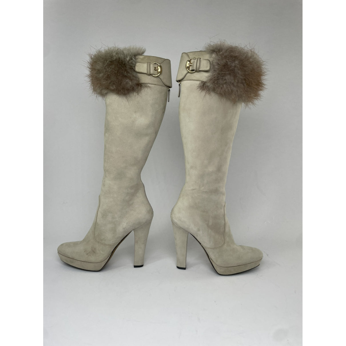 Gucci Silver Leather Boot image 3