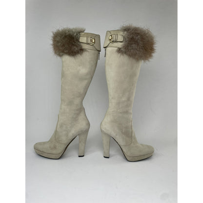 Gucci Silver Leather Boot image 3