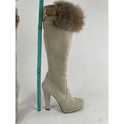 Gucci Silver Leather Boot image 5