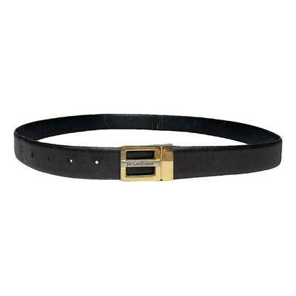 Yves Saint Laurent Black Leather Belt image 1