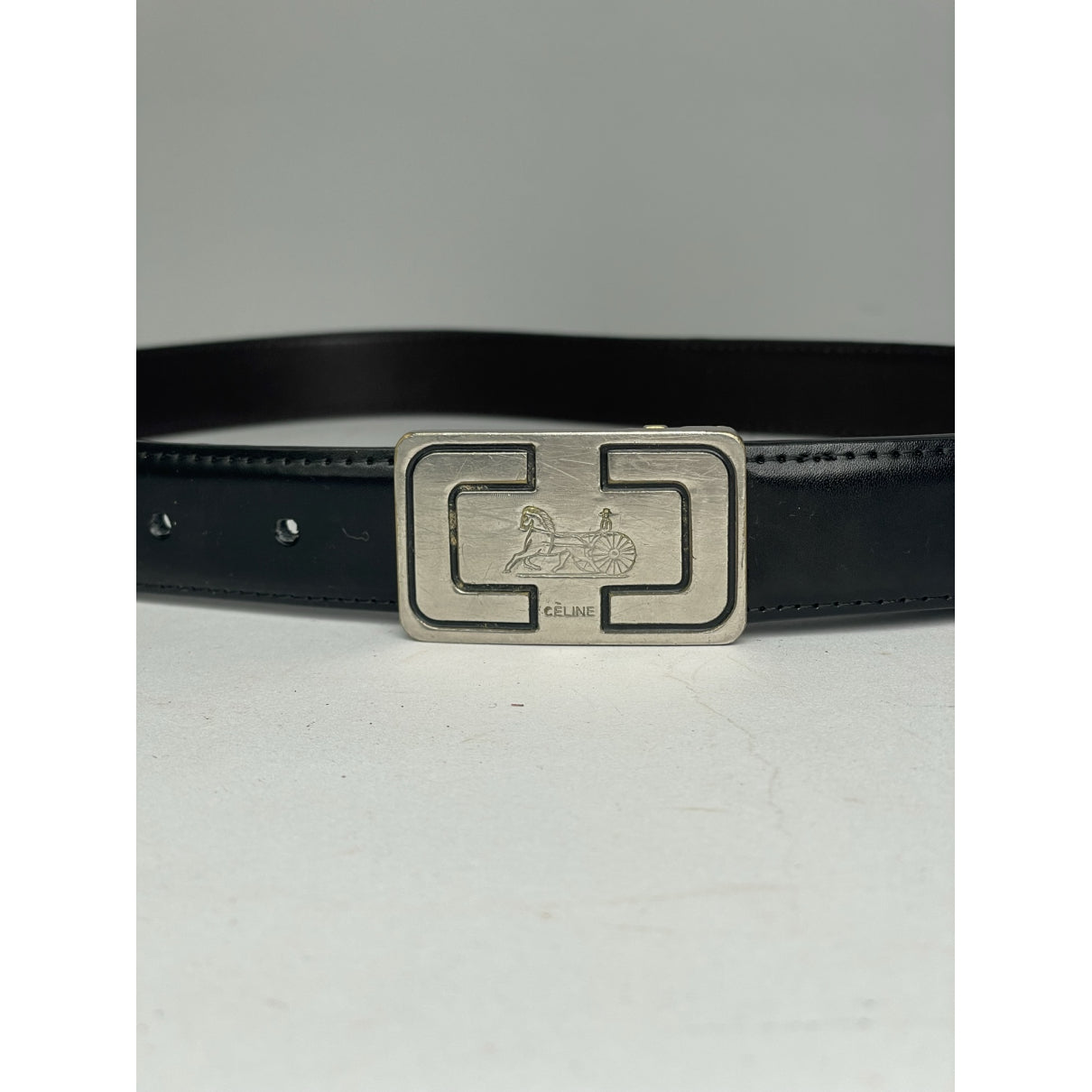 Celine Black Leather Belt image 2