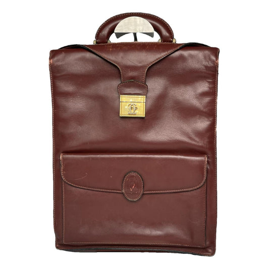 Cartier Burgundy Leather Handbag image 1