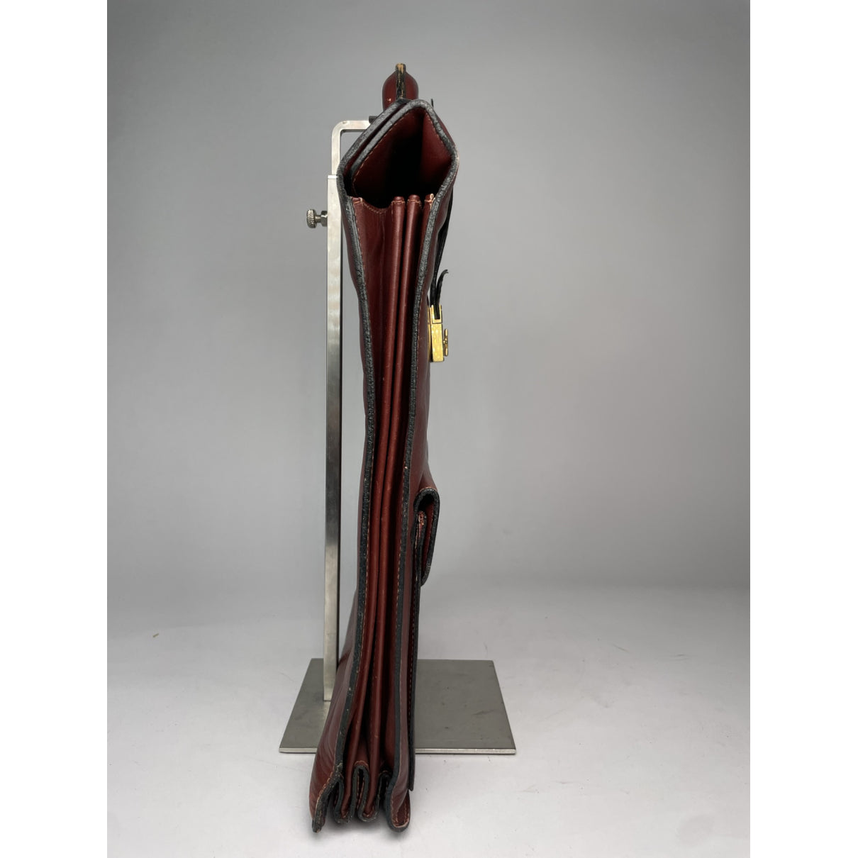 Cartier Burgundy Leather Handbag image 4