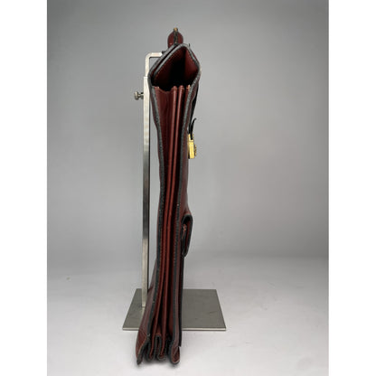 Cartier Burgundy Leather Handbag image 4