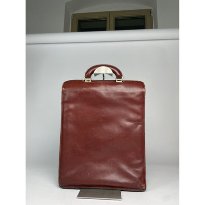 Cartier Burgundy Leather Handbag image 5