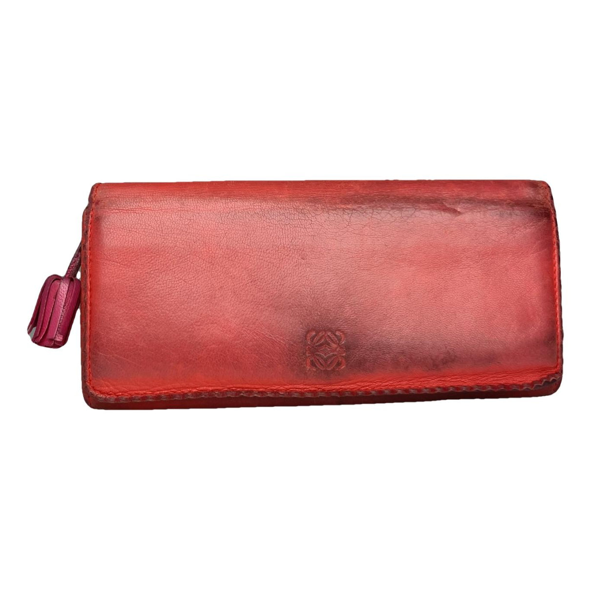 Loewe Puzzle Red Leather Wallet image 1