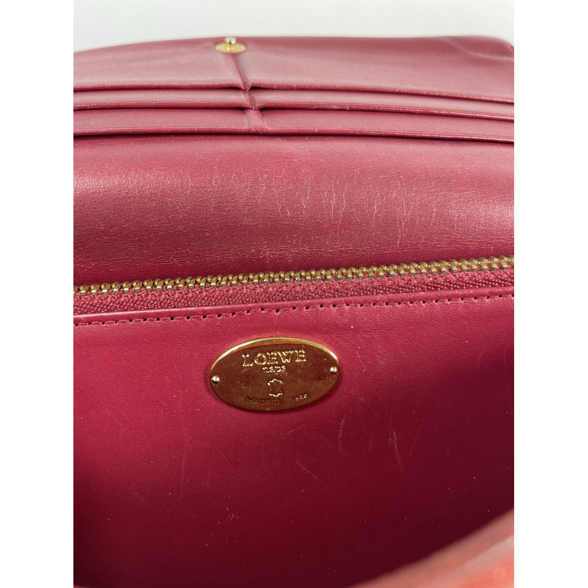 Loewe Puzzle Red Leather Wallet image 3