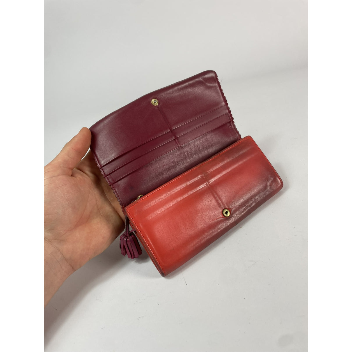 Loewe Puzzle Red Leather Wallet image 5