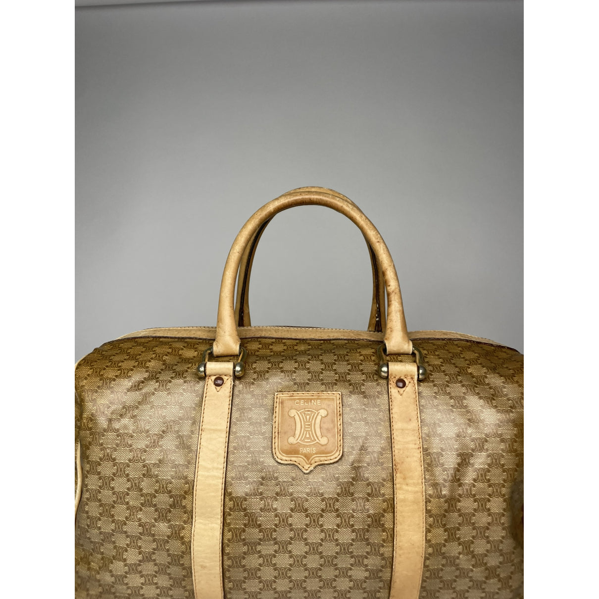 Celine SAC SEAU Gold Leather Handbag image 2
