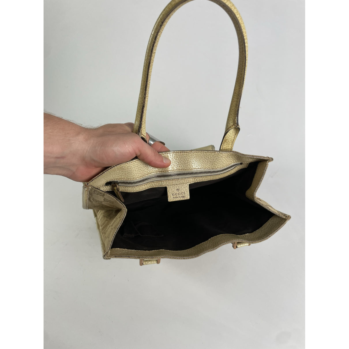 Gucci Jackie Vintage  Beige Cotton Handbag image 5