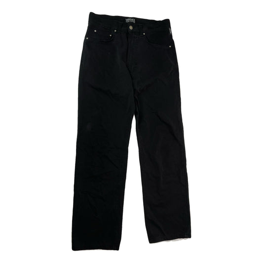 Versace Black Polyester Trouser image 1