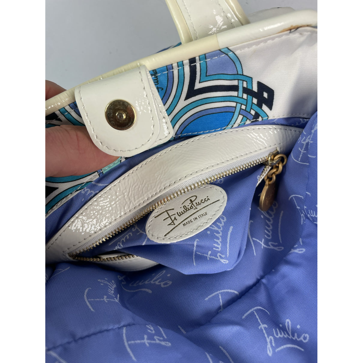Emilio Pucci White Cotton Handbag image 3