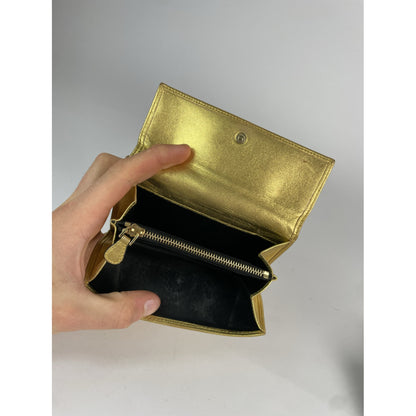 Loewe Gold Leather Wallet image 3