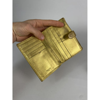 Loewe Gold Leather Wallet image 4