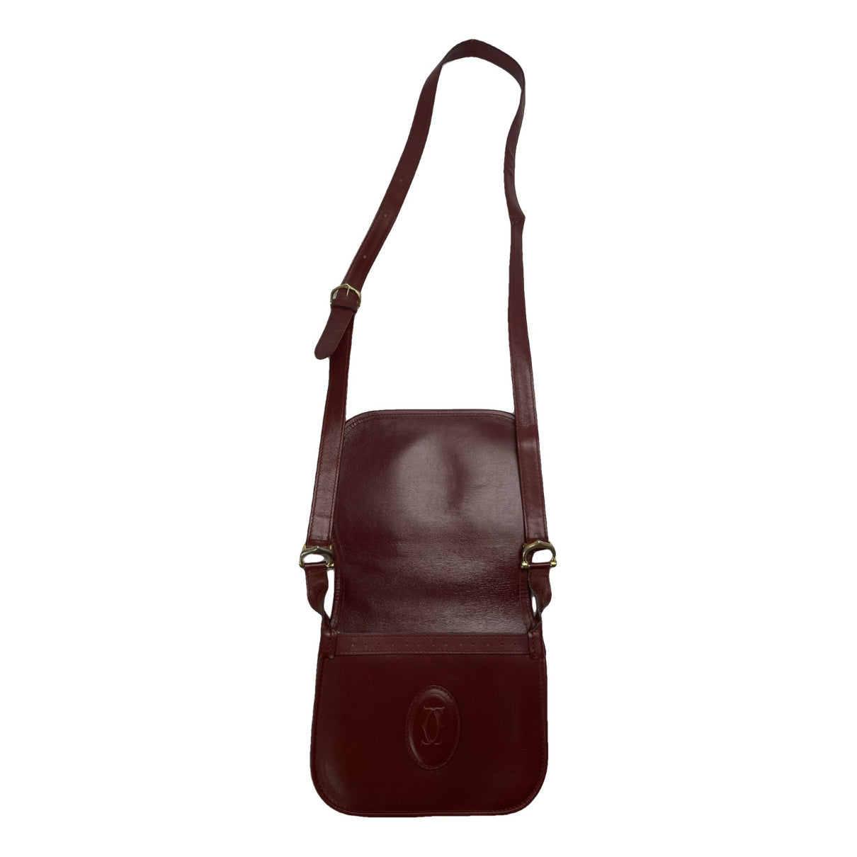Cartier Burgundy Leather Handbag image 1
