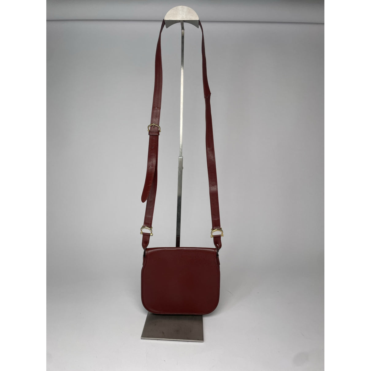 Cartier Burgundy Leather Handbag image 5