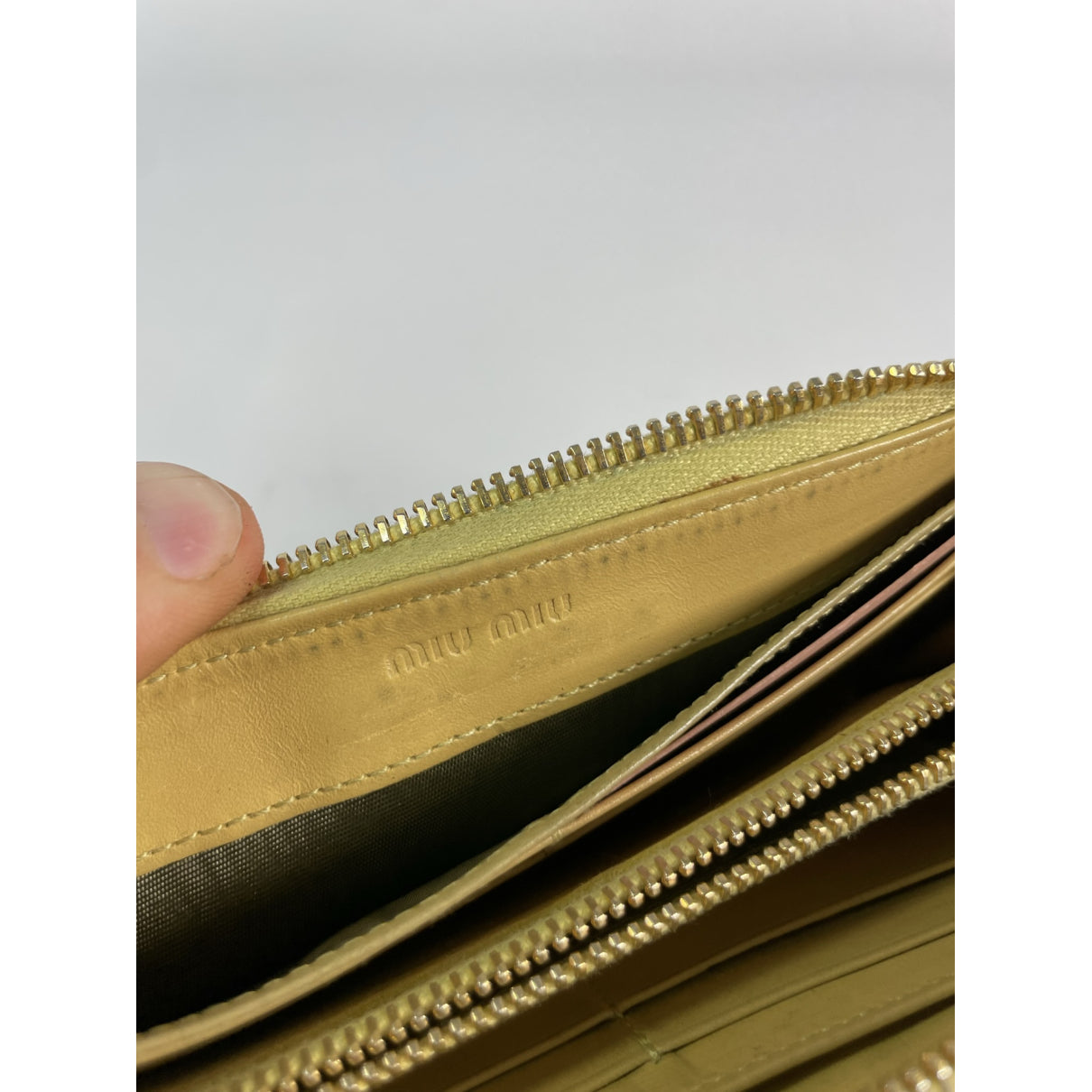 Miu Miu Yellow Patent Leather Wallet image 3