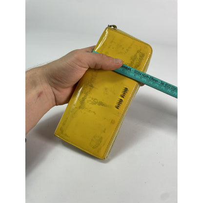 Miu Miu Yellow Patent Leather Wallet image 5