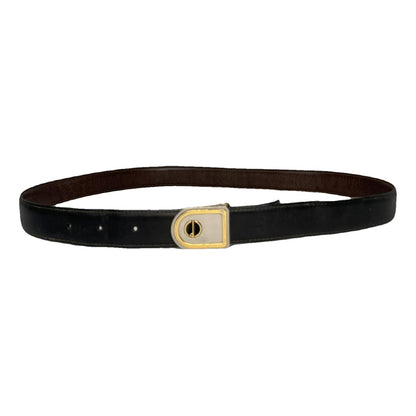 DUNHILL Black Leather Belt image 1