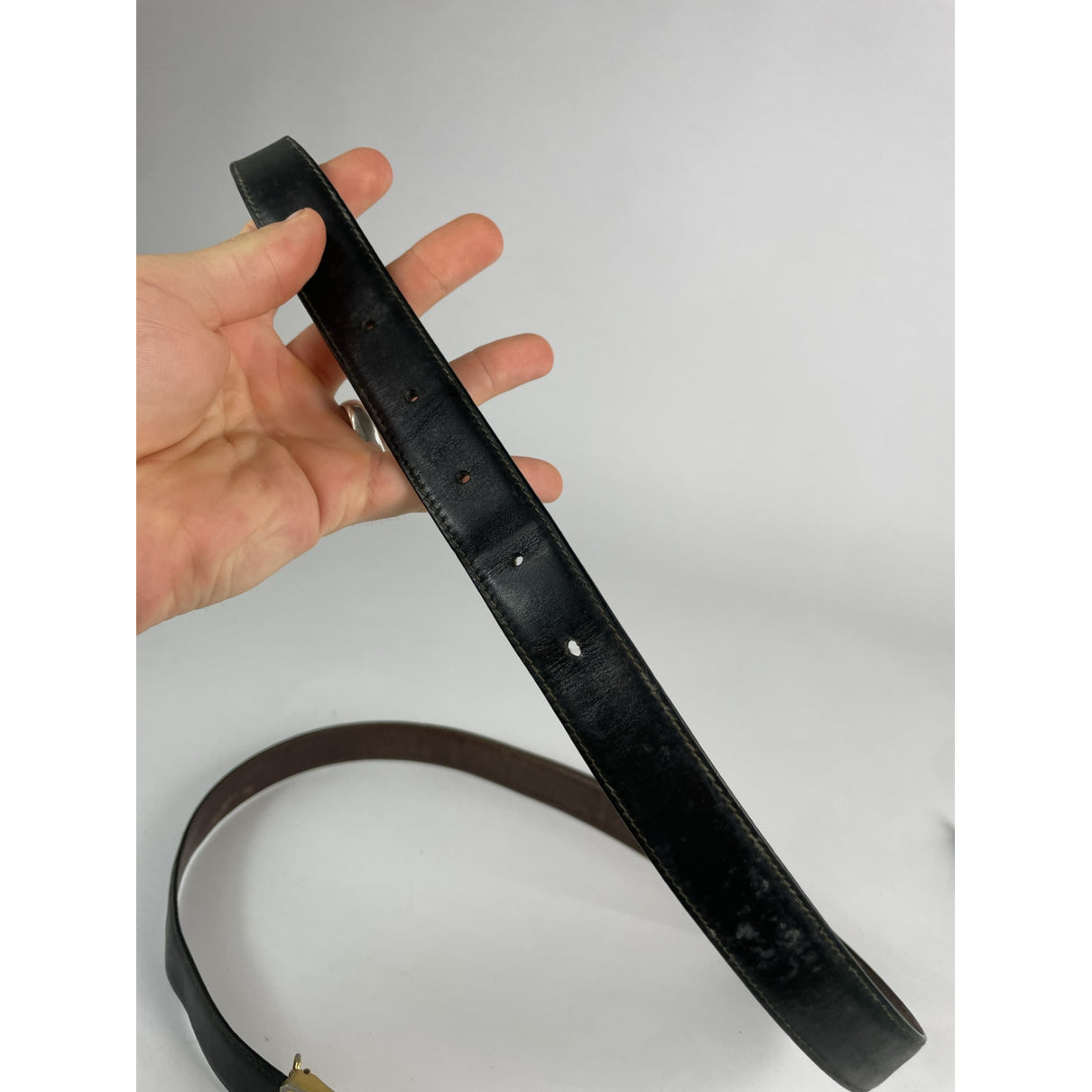 DUNHILL Black Leather Belt image 4