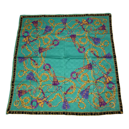 Celine Green Silk Scarf image 1