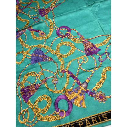 Celine Green Silk Scarf image 3