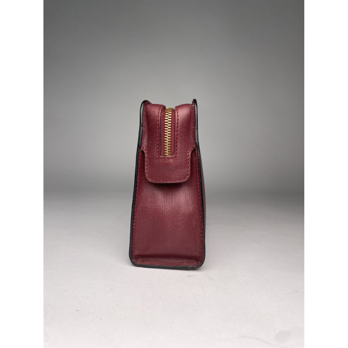 Cartier Burgundy Leather Clutch Bag image 2