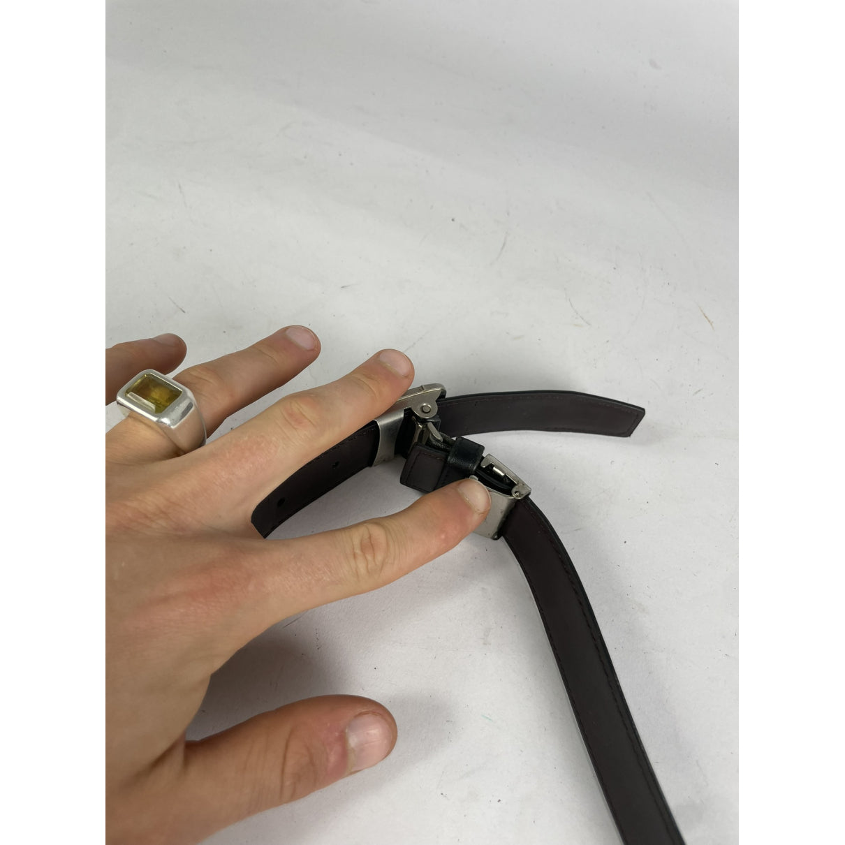 Dior Black Leather Belt image 3