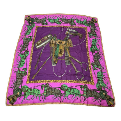Celine Purple Silk Scarf image 1