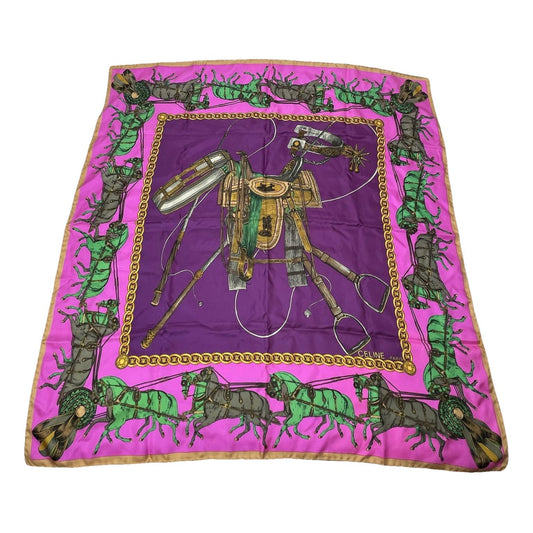 Celine Purple Silk Scarf image 1