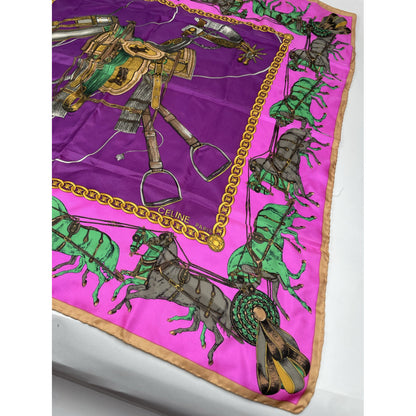 Celine Purple Silk Scarf image 2