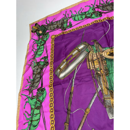 Celine Purple Silk Scarf image 4