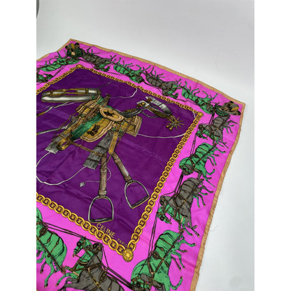 Celine Purple Silk Scarf image 5