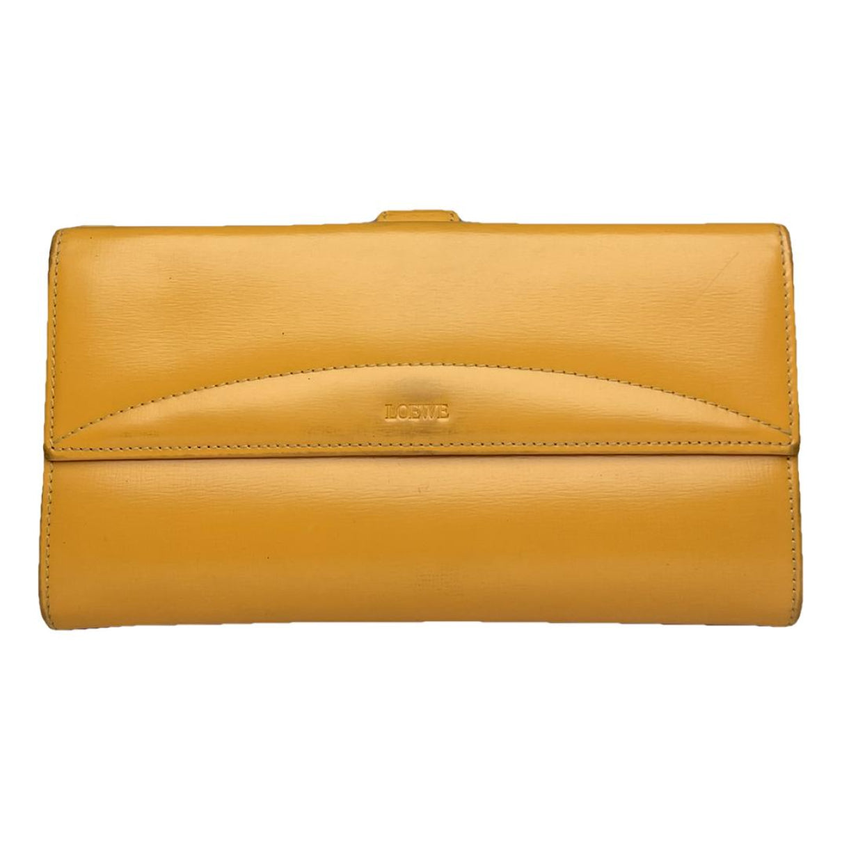 Loewe Puzzle Yellow Leather Wallet image 1