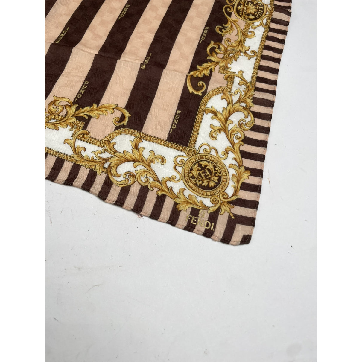Fendi Brown Silk Scarf image 2