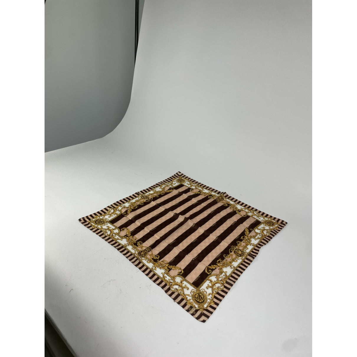 Fendi Brown Silk Scarf image 4