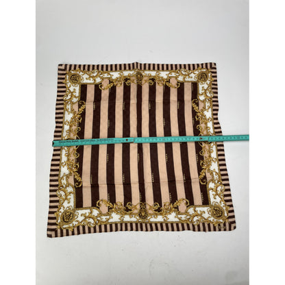 Fendi Brown Silk Scarf image 5