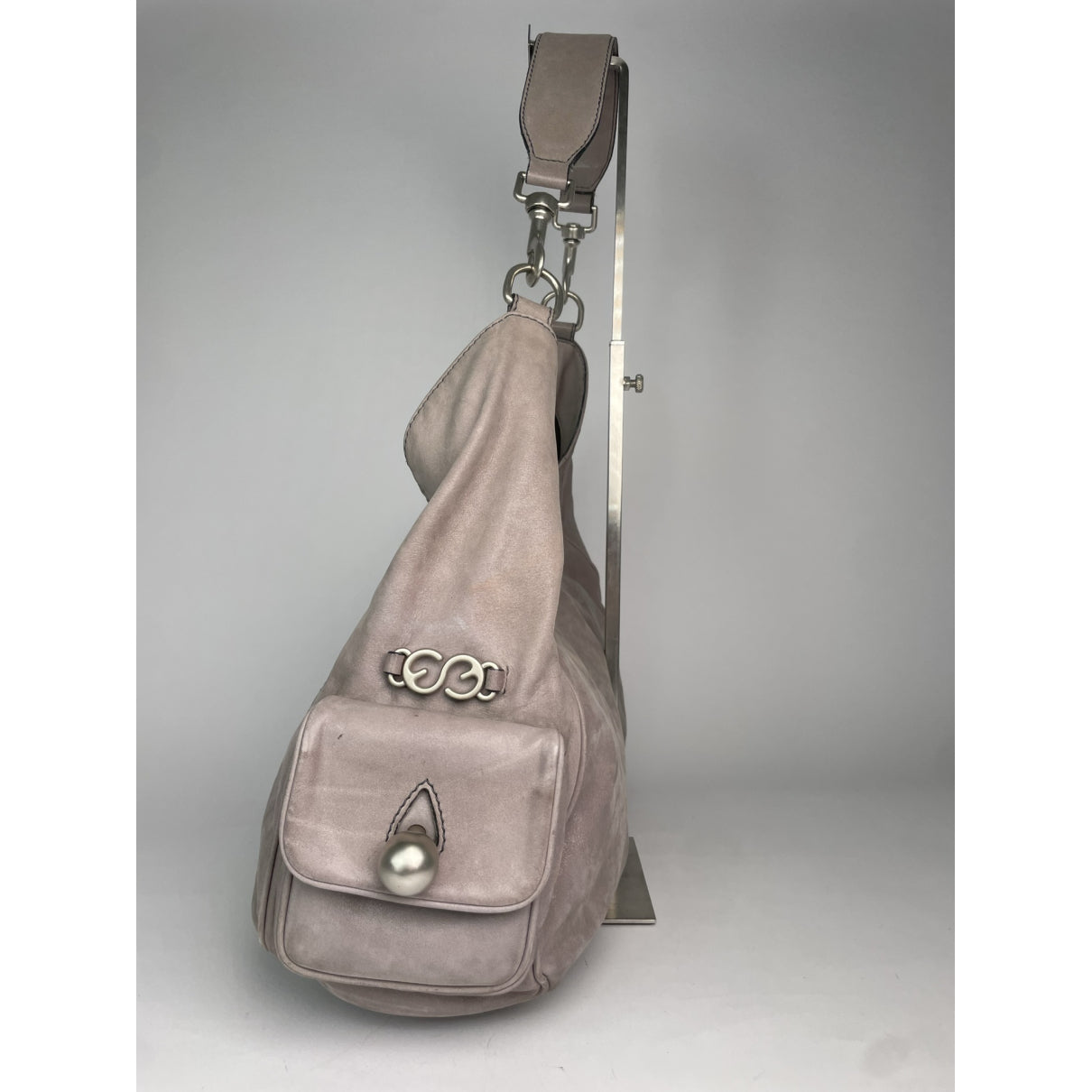 Escada Grey Leather Handbag image 4