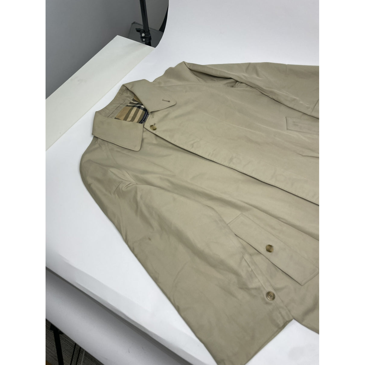 Burberry Beige Cotton Coat image 2
