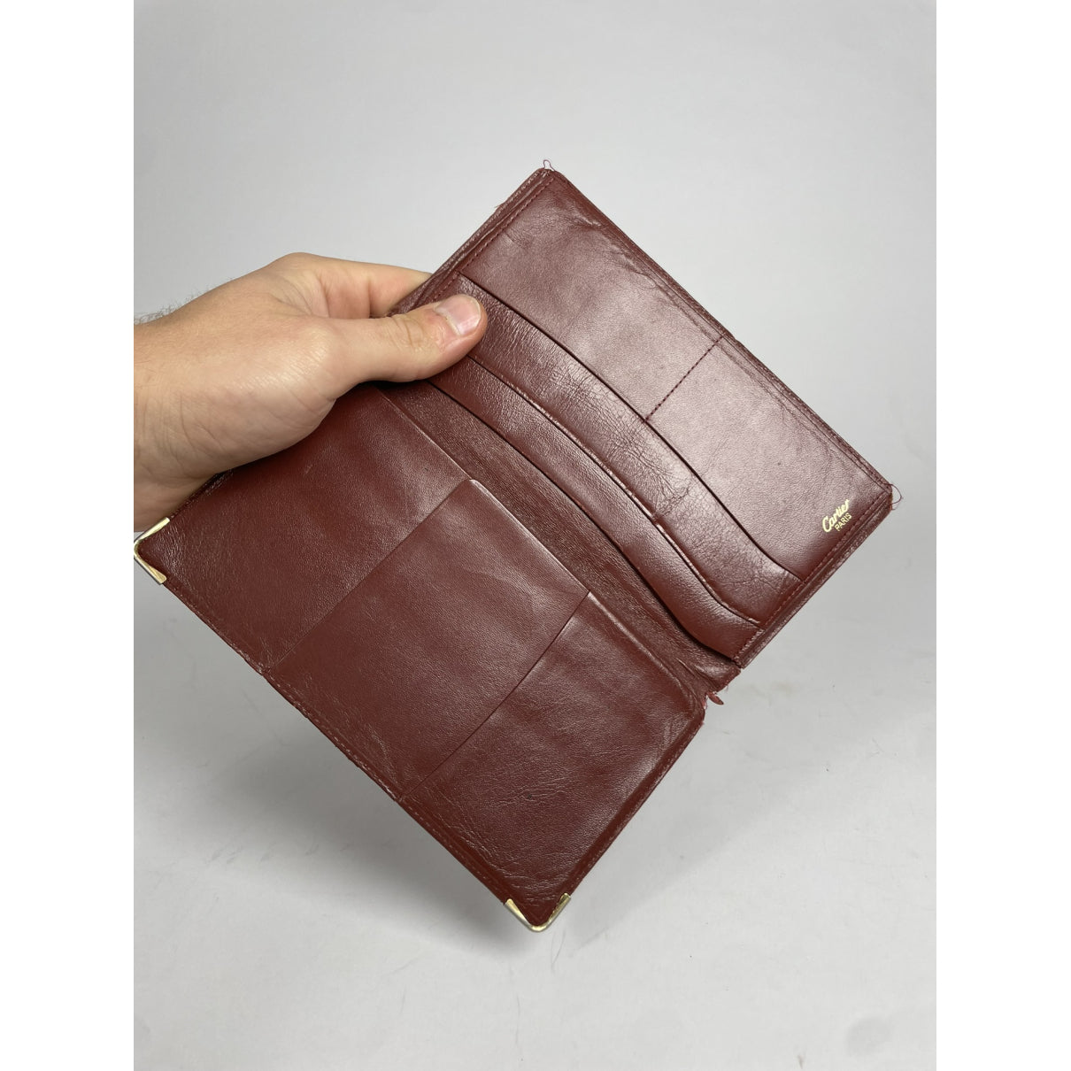 Cartier Burgundy Patent Leather Purse image 4