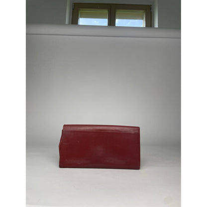Cartier Burgundy Leather Clutch Bag image 2