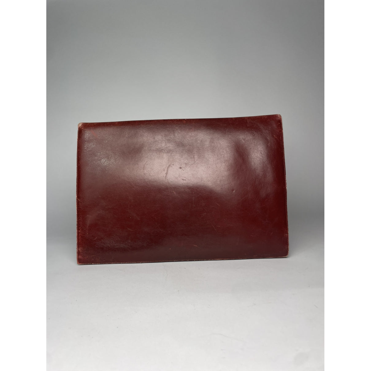Cartier Burgundy Leather Clutch Bag image 2
