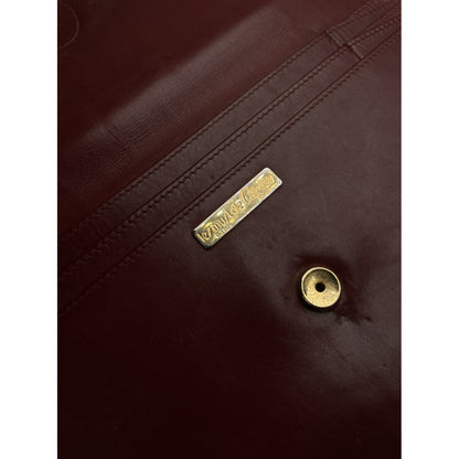 Cartier Burgundy Leather Clutch Bag image 4